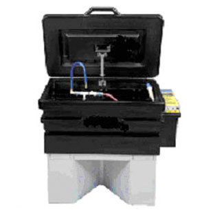 Flexible Spigot, Flo-Thru Brush, Soaking Parts, Designed to Accommodate Water Works™ Degreasers Heated to 110 degrees.